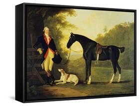 Officer of the Royal Horse Guards with His Charger and Dog, 1776-John Best-Framed Stretched Canvas