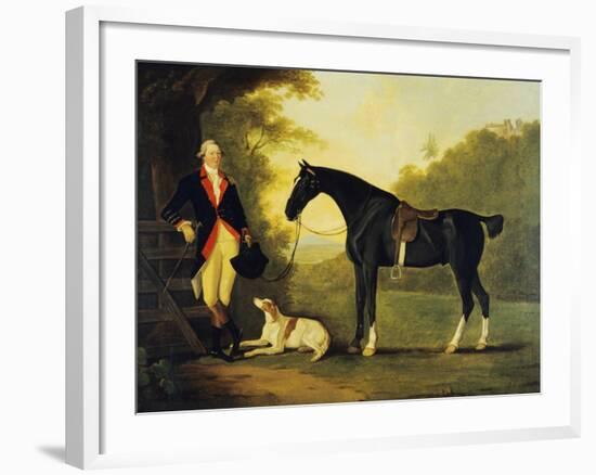 Officer of the Royal Horse Guards with His Charger and Dog, 1776-John Best-Framed Giclee Print