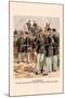 Officers and Enlisted Men, Cavalry, Artillery, Infantry in Full Dress-H.a. Ogden-Mounted Art Print