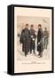 Officers and Enlisted Men in Overcoats and Capes-H.a. Ogden-Framed Stretched Canvas