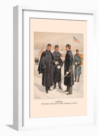 Officers and Enlisted Men in Overcoats and Capes-H.a. Ogden-Framed Art Print