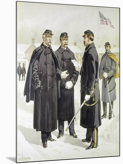 Officers and Enlisted Men-H.a. Ogden-Mounted Giclee Print