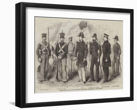 Officers and Marines of the United States' Steam-Frigate Susquehanna-Robert Thomas Landells-Framed Giclee Print