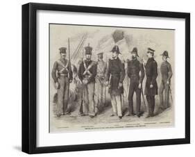 Officers and Marines of the United States' Steam-Frigate Susquehanna-Robert Thomas Landells-Framed Giclee Print