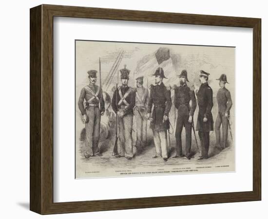 Officers and Marines of the United States' Steam-Frigate Susquehanna-Robert Thomas Landells-Framed Giclee Print