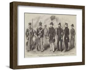 Officers and Marines of the United States' Steam-Frigate Susquehanna-Robert Thomas Landells-Framed Giclee Print