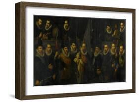 Officers and Other Marksmen of the III District in Amsterdam-Paulus Moreelse-Framed Art Print