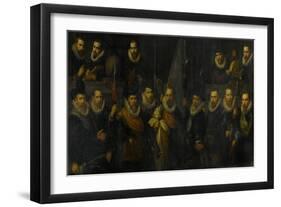 Officers and Other Marksmen of the III District in Amsterdam-Paulus Moreelse-Framed Art Print