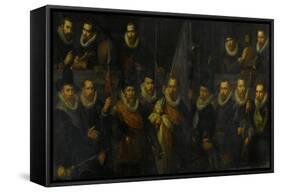 Officers and Other Marksmen of the III District in Amsterdam-Paulus Moreelse-Framed Stretched Canvas