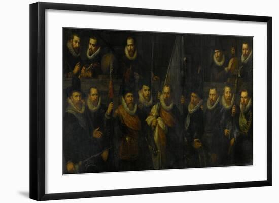 Officers and Other Marksmen of the III District in Amsterdam-Paulus Moreelse-Framed Art Print