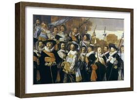 Officers and Sergeants of the St George Civic Guard Company-Frans Hals-Framed Art Print