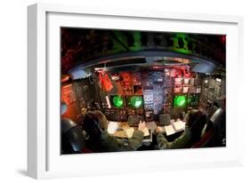 Officers at the Console on the Lower Deck of a B-52, August 21, 2006-null-Framed Photo