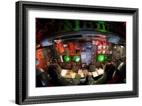 Officers at the Console on the Lower Deck of a B-52, August 21, 2006-null-Framed Photo