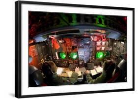 Officers at the Console on the Lower Deck of a B-52, August 21, 2006-null-Framed Photo