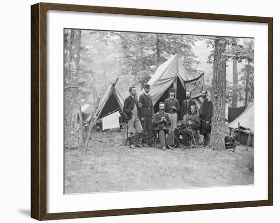 Officers from the 16th Pennsylvania Cavalry During the American Civil War-Stocktrek Images-Framed Photographic Print