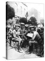 Officers in the Hussars, Chaussee De Louvain, Brussels, First World War, 1914-null-Stretched Canvas