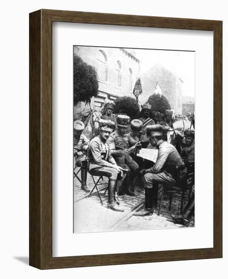 Officers in the Hussars, Chaussee De Louvain, Brussels, First World War, 1914-null-Framed Giclee Print