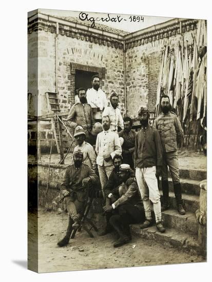 Officers of Galliano Battalion in Agordat, Eritrea, 1894, Italian Colonialism in East Africa-null-Stretched Canvas