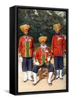 Officers of the 15th Ludhiana Sikks, Indian Army, India, 1922-Bourne & Shepherd-Framed Stretched Canvas