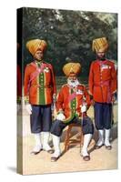 Officers of the 15th Ludhiana Sikks, Indian Army, India, 1922-Bourne & Shepherd-Stretched Canvas