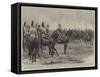 Officers of the 1st Royal Dragoons Attending the Review by the German Emperor of Queen Victoria's O-null-Framed Stretched Canvas