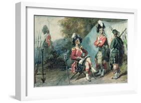 Officers of the 79th Highlanders at Chobham Camp in 1853-Eugene-Louis Lami-Framed Giclee Print