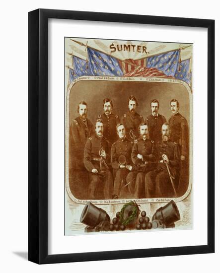 Officers of the Union Garrison at Fort Sumter,1861-Science Source-Framed Giclee Print