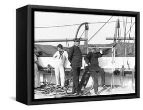 Officers on the USS St. Mary's-null-Framed Stretched Canvas