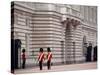 Officers Patrol the Minutes, Buckingham Palace, London-John Warburton-lee-Stretched Canvas