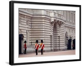 Officers Patrol the Minutes, Buckingham Palace, London-John Warburton-lee-Framed Photographic Print