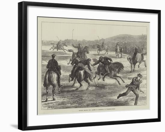 Officers Playing Polo (Hockey on Horseback) on Woolwich-Common-Matthew White Ridley-Framed Giclee Print