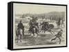 Officers Playing Polo (Hockey on Horseback) on Woolwich-Common-Matthew White Ridley-Framed Stretched Canvas