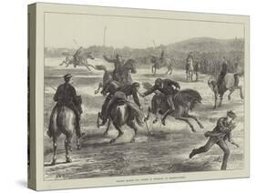 Officers Playing Polo (Hockey on Horseback) on Woolwich-Common-Matthew White Ridley-Stretched Canvas