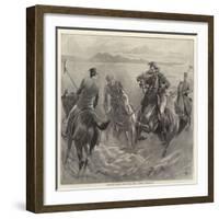 Officers Playing Polo in the Sand, Where Is the Ball?-John Charlton-Framed Giclee Print