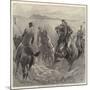 Officers Playing Polo in the Sand, Where Is the Ball?-John Charlton-Mounted Giclee Print