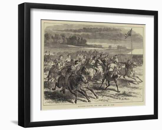 Officers Playing the New Game of Polo-Godefroy Durand-Framed Giclee Print