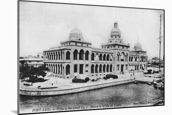 Offices of the Suez Canal Company, Port Said, Egypt, 20th Century-Isaac Behar-Mounted Giclee Print