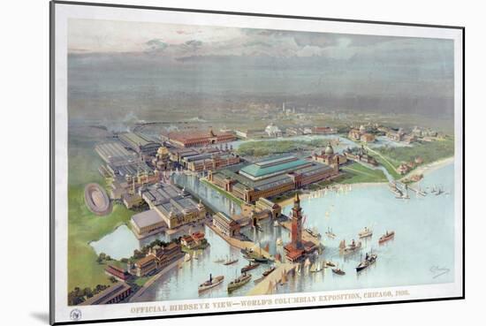 Official Birdseye View. World's Columbian Exposition, Chicago, 1893-null-Mounted Giclee Print