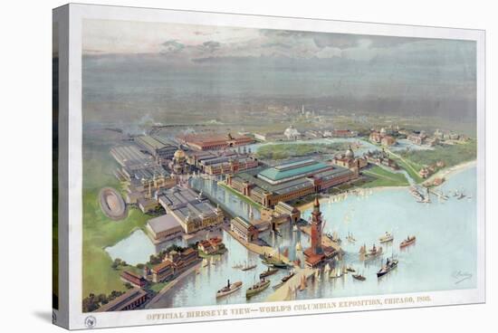 Official Birdseye View. World's Columbian Exposition, Chicago, 1893-null-Stretched Canvas