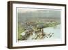 Official Birdseye View World's Columbian Exposition, Chicago 1893-Vintage Lavoie-Framed Giclee Print