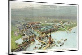 Official Birdseye View World's Columbian Exposition, Chicago 1893-Vintage Lavoie-Mounted Giclee Print