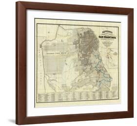 Official Guide Map of City and County of San Francisco, c.1873-A^ L^ Bancroft-Framed Art Print