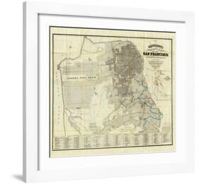 Official Guide Map of City and County of San Francisco, c.1873-A^ L^ Bancroft-Framed Art Print