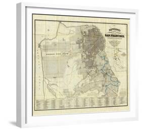 Official Guide Map of City and County of San Francisco, c.1873-A^ L^ Bancroft-Framed Art Print