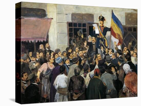 Official in Bucharest Proclaiming Independence from Russia, June 1848, Romania-null-Stretched Canvas