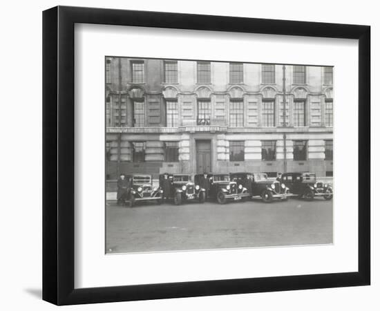 Official London County Council Cars and Chauffeurs, County Hall, London, 1935-null-Framed Photographic Print