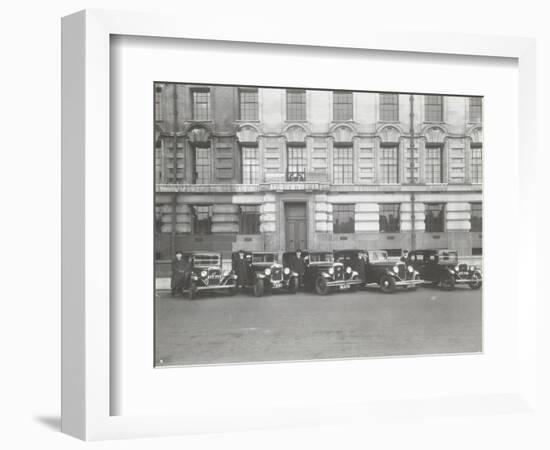 Official London County Council Cars and Chauffeurs, County Hall, London, 1935-null-Framed Photographic Print