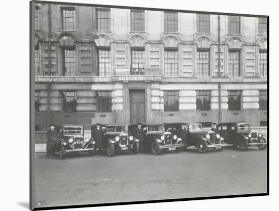 Official London County Council Cars and Chauffeurs, County Hall, London, 1935-null-Mounted Photographic Print