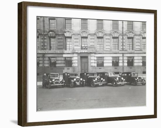 Official London County Council Cars and Chauffeurs, County Hall, London, 1935-null-Framed Photographic Print