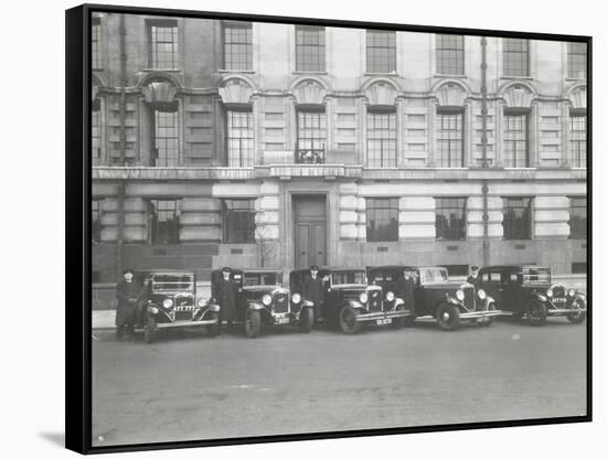 Official London County Council Cars and Chauffeurs, County Hall, London, 1935-null-Framed Stretched Canvas